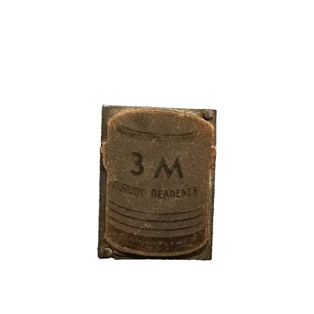 3M Brand Rubber Deadener Can Vintage Letterpress Printer Printing Wood Block 1”